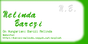 melinda barczi business card
